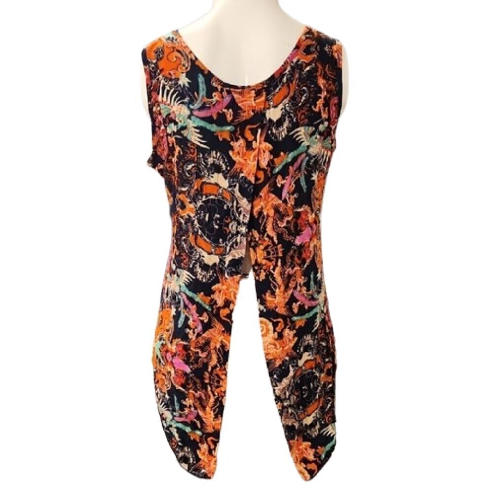 Patterned Backless Tank Top - Picture 2 of 5